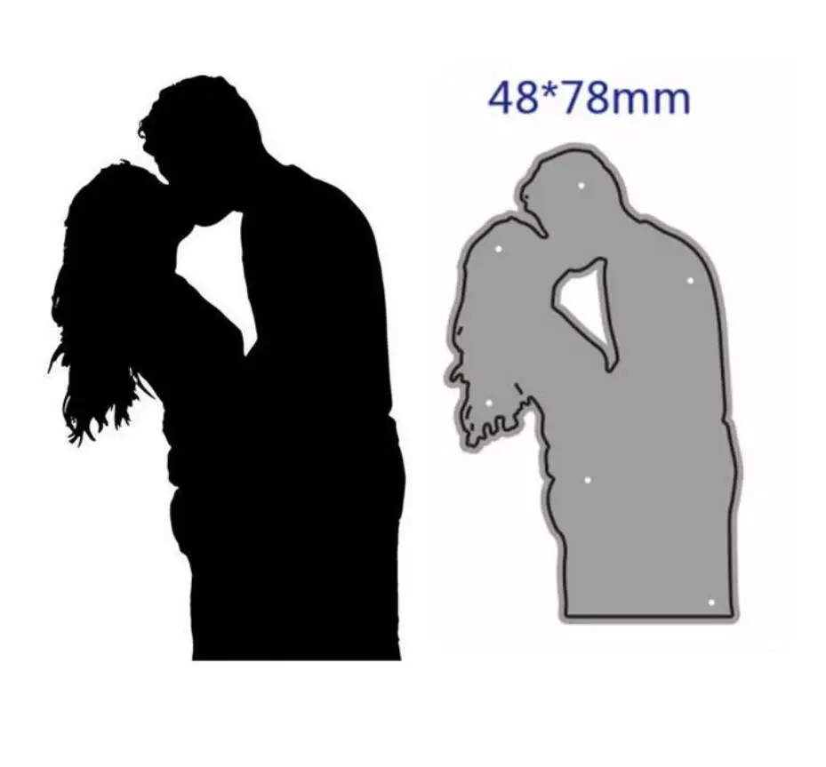 couple lovers Metal stencil mold Cutting Dies decoration scrapbook die cuts Album Paper Craft Embossing DIY Card Crafts