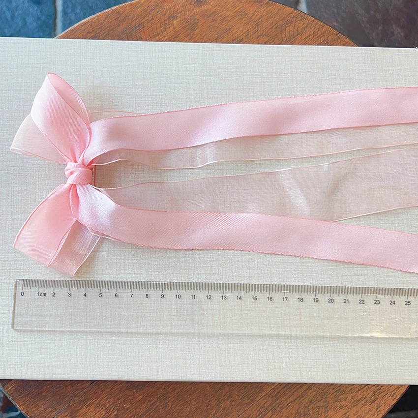 Neue Modische Kinder-Haarspange mit Schleife, Mädchen-Haarspangen aus langem Tüll, gepunktete Netz-Prinzessinnen-Haarspangen, Party-Haaraccessoires – Detail 11