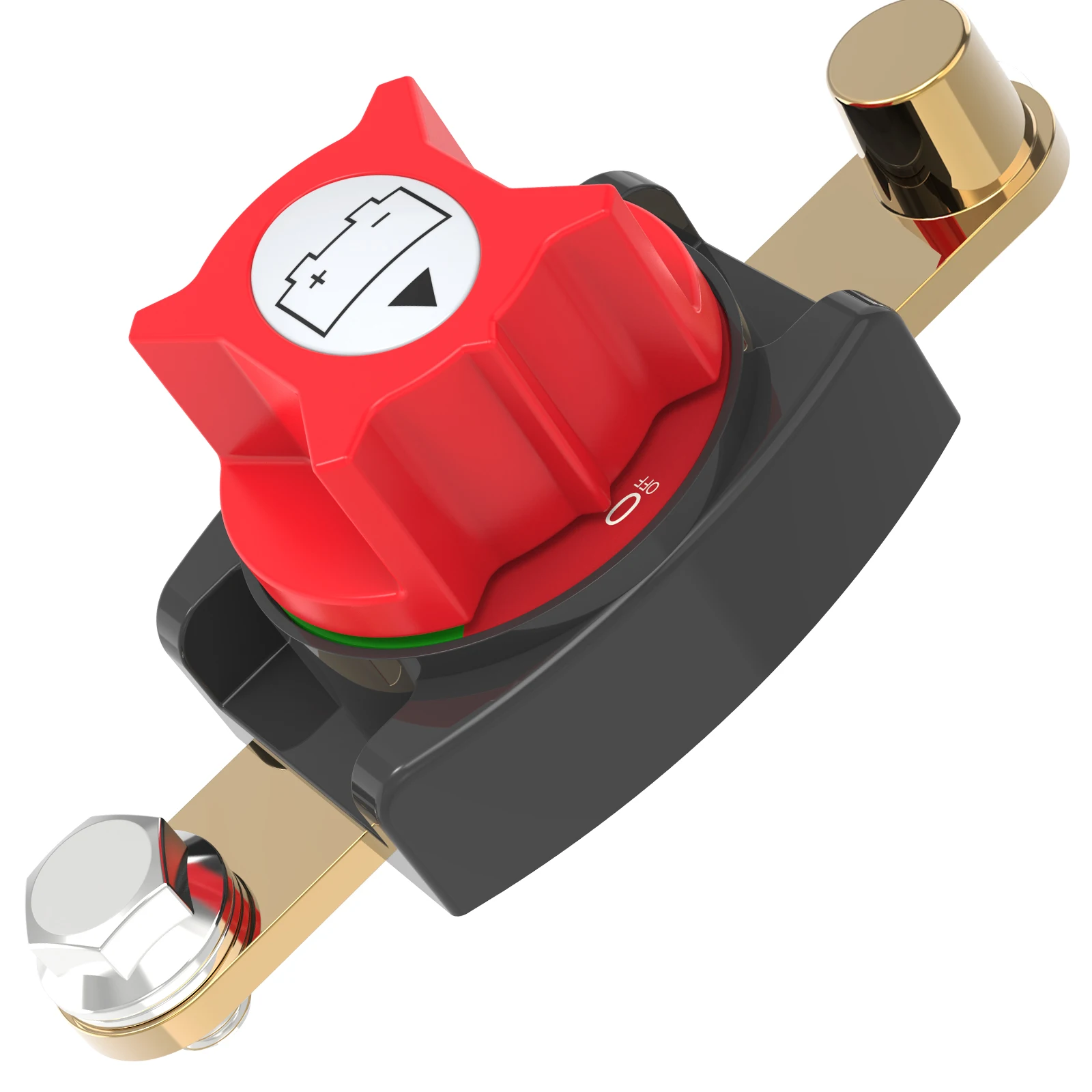 Ein/Aus-Batterie-Trennschalter mit oberer Pfosten, 12–48 V, wasserdichter, robuster Marine-Batterie-Schalter für Auto, Fahrzeug, Wohnmobil und Boot – Detail 16
