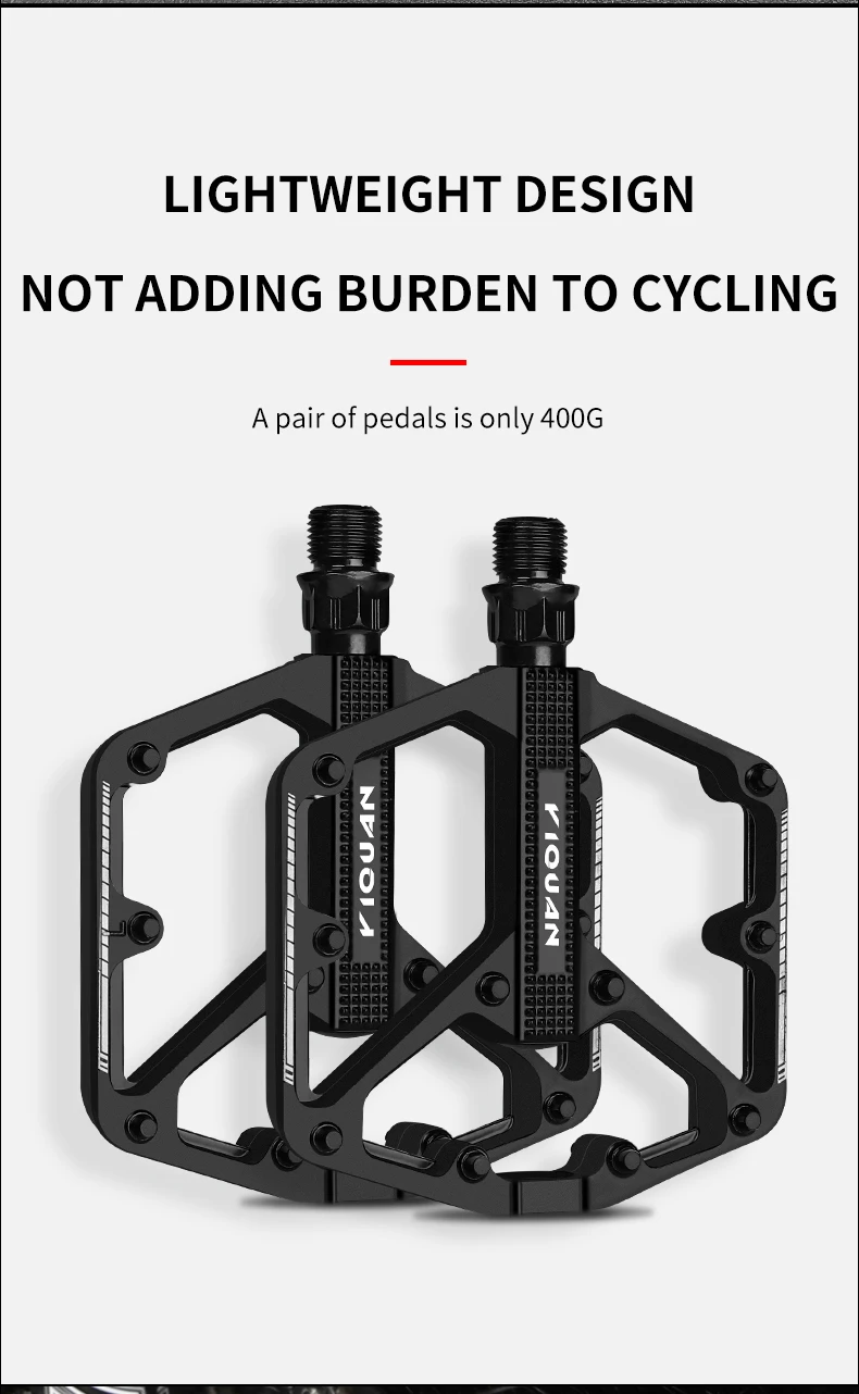 Aluminium-Legierung Fahrradpedale mit Versiegelten DU-Lagern Rutschfeste Plattform für Mountain Road Bike Radsport MTB Fahrradpedal – Detail 9
