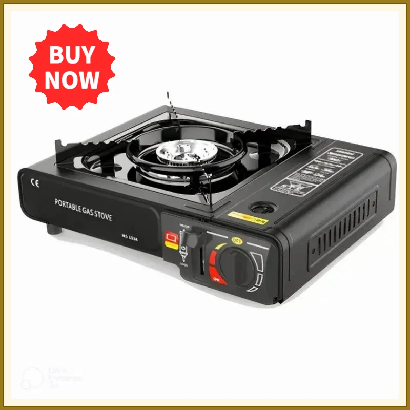 Portable butane gas cooker, portable gas stove, camping stove with case, 2 in 1 kitchen,   ,cartridge lock system, flame control