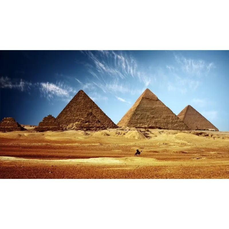 Home Decor Sunset - Egypt pyramids 1-Silk Art Poster Wall Sticker Decoration Gift