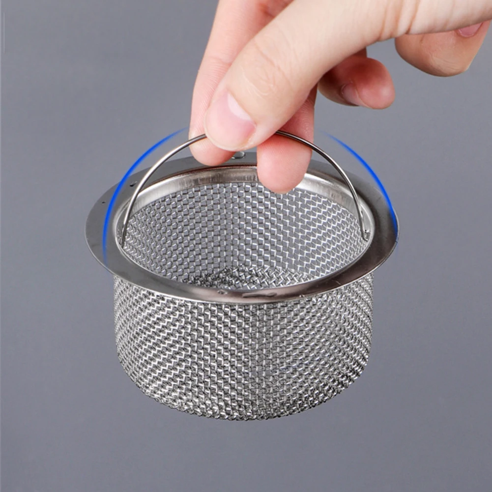 Stainless Steel Sink Strainer for Drain Maintenance - 7.5 x 6.5 x 6.5 cm Compact Filter to Support Long Term Drain Flow