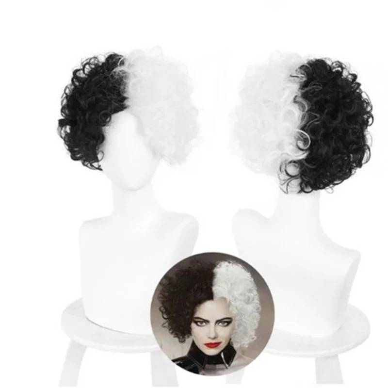 x;3,f'6;h\9/Anime Movie 101 Dalmatians Cruella De Vil Cosplay Costume Wig Black White Witch Red Dress Sexy Woman Out6'h.8\j,3/f' view 5