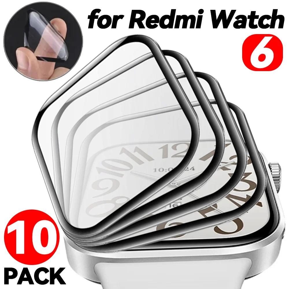 

10-1pcs PMMA Composite Film for Redmi Watch 6 Full Coverage Screen Protectors Anti-scratch Film Soft Protective Cover Not Glass