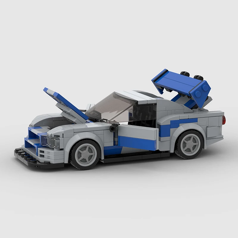 Sportwagen Racing R34moc kompatibel mit LEGO Small Particle Puzzle Education Assembly Kinderbausteinspielzeug