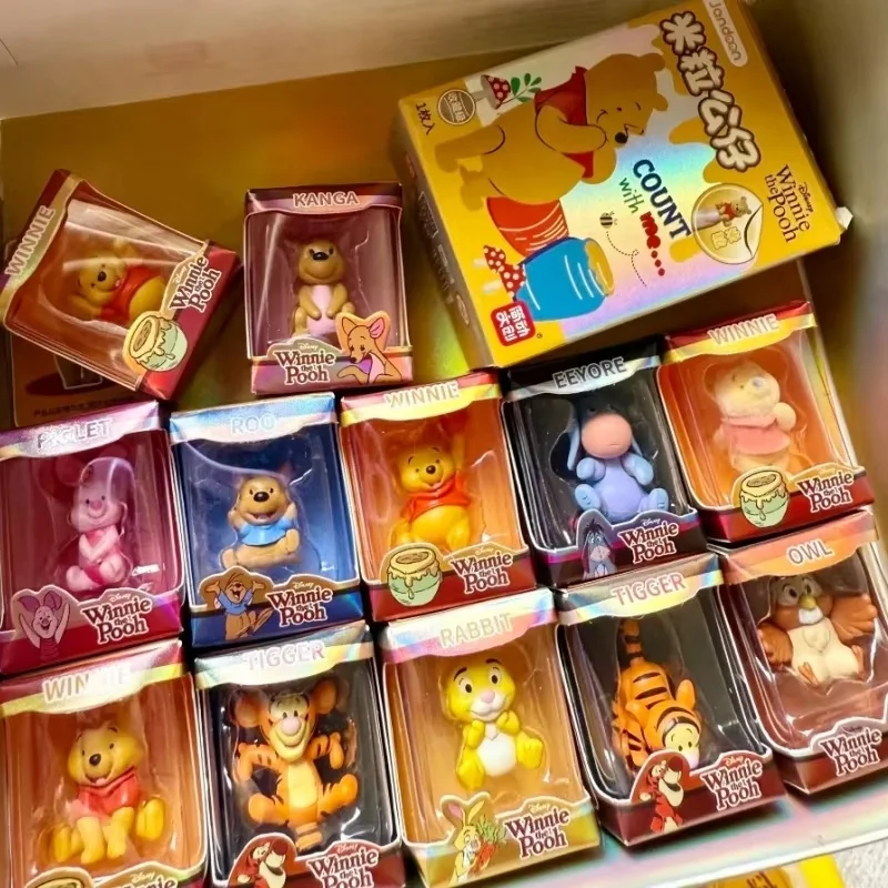 

Genuine Jandoon Winnie The Pooh Blind Box Doll Winnie Rice Grain Tigger Piglet Eeyore Action Figure Model Toy Collection Gift