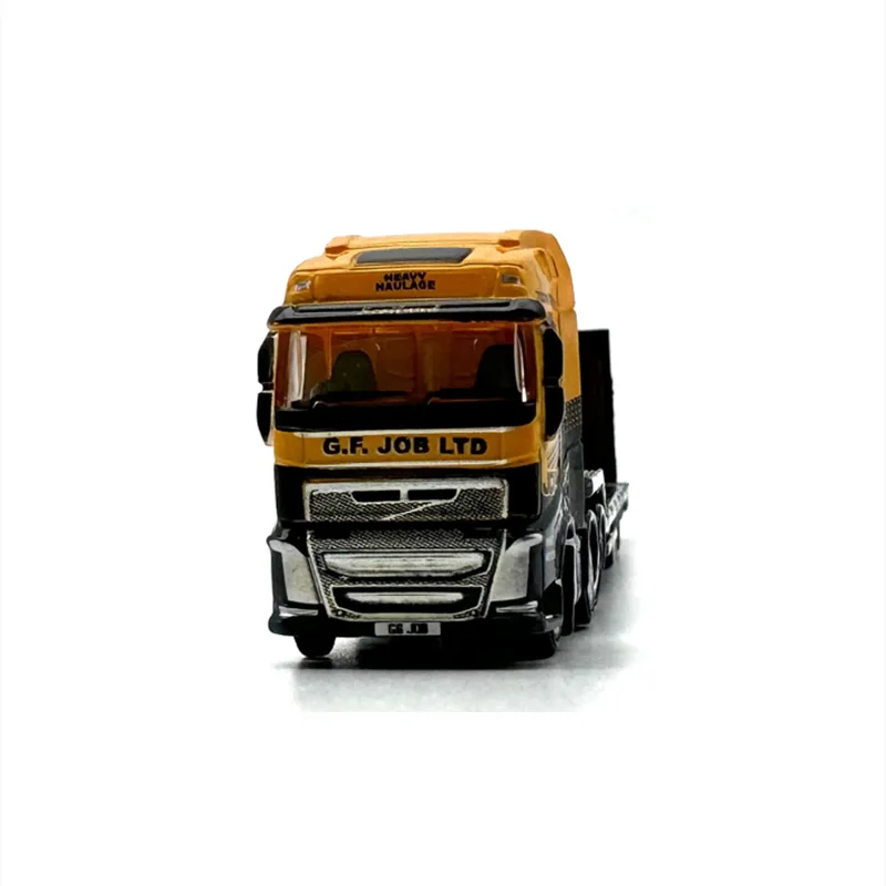 Diecast Alloy 1:148 Scale FH4 Truck Trailer Cars Model Yellow Adult Classics Collection Toys Souvenir Gifts Static Display