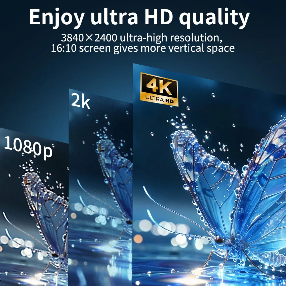 ZEVN16 Inch 4K Portable Monitor UHD 3840×2400 16:10 400 Nits Gaming Display,IPS HDR External Second Screen For Laptop/PS5/Xbox