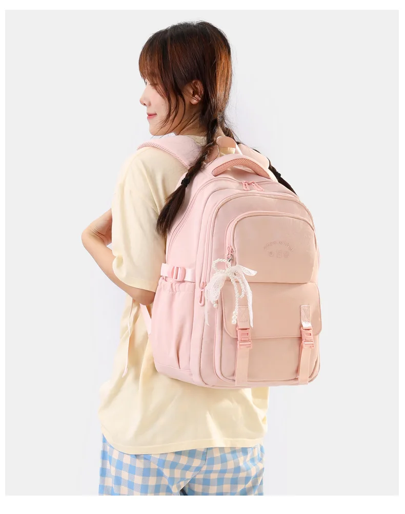 forgirls back toschool bags concise backpackforkidsschoolbagLightanddurable Highqualitylargecapacitygoodclassificationandstorage