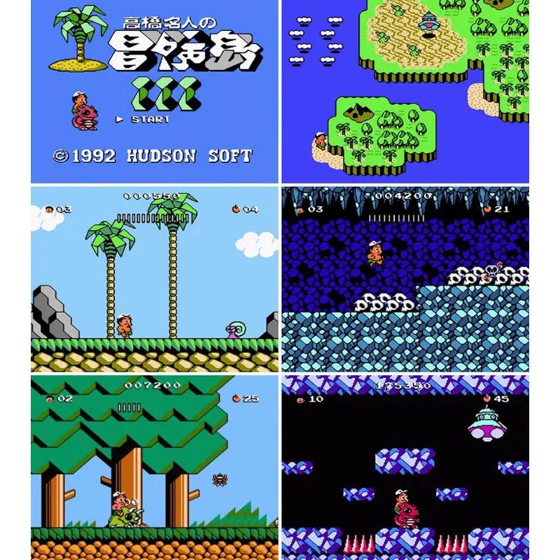 Adventure-Island-3 خرطوشة ألعاب لوحدة التحكم التلفزيونية ، الإصدار الياباني ، 8 بت ، 60 دبوس