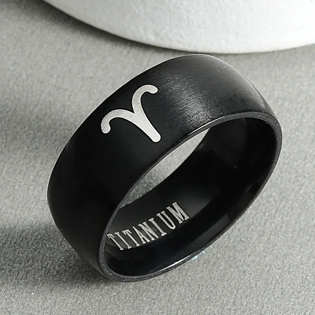 Stainless Steel Twelve Constellation Rings Capricorn Virgo Aquarius 12 Horoscope Zodiac Sign Rings For Women Men Fashion Jewelry