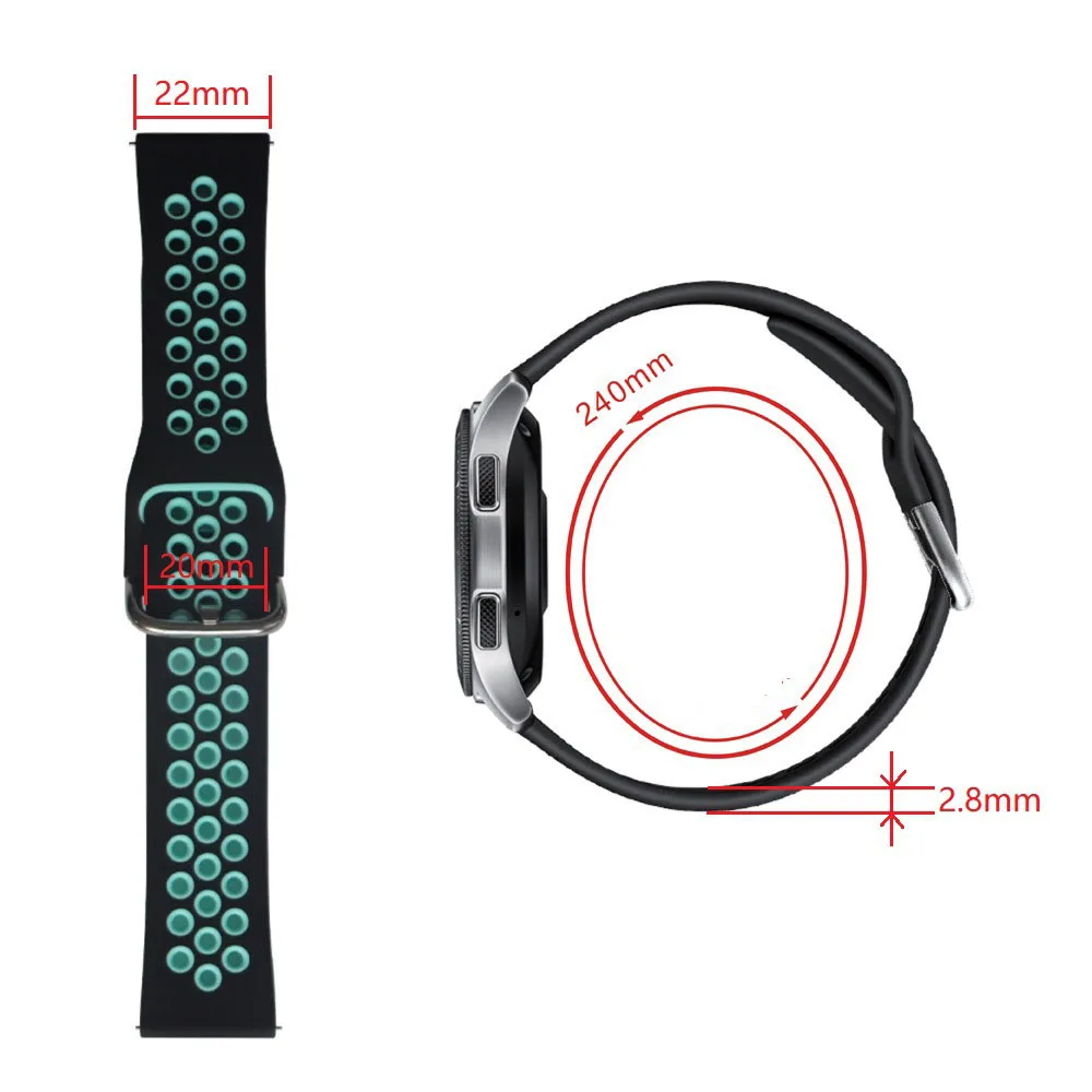 20mm 22mm Farbe Handgelenk Band Für Ticwatch Pro 3 Ultra GPS Sport Strap Für Ticwatch Pro X S GTX E2 S2 GTH E3 2 E Silikon Armband