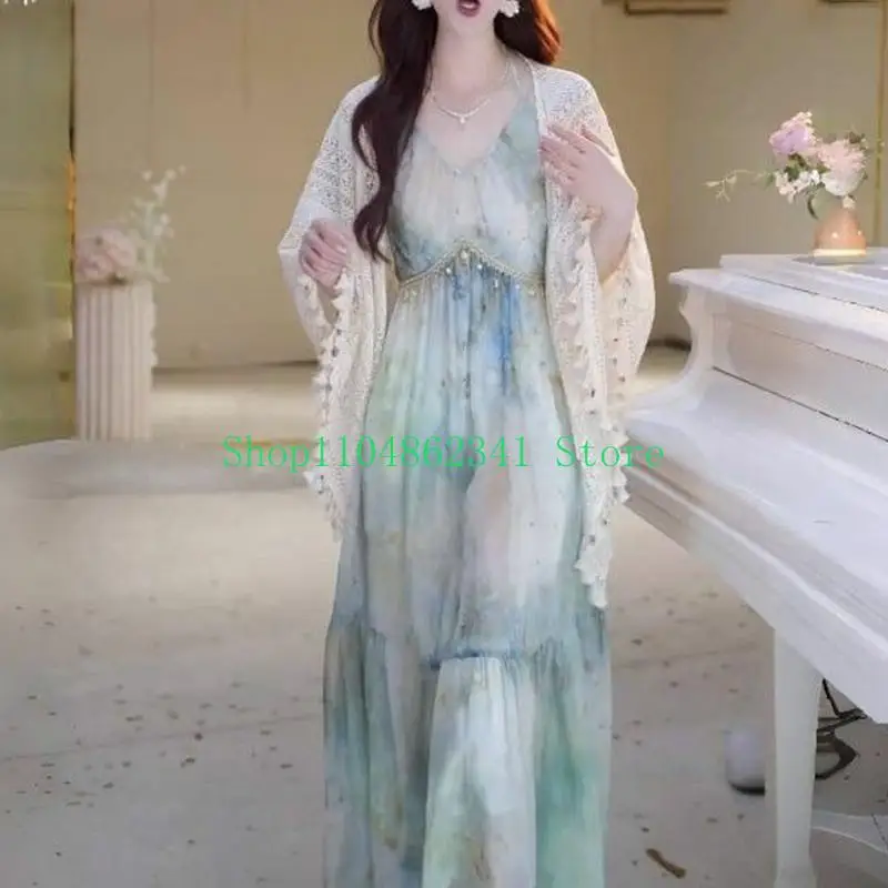 

652F Богемный кардиган с кисточками, шаль для женщин, аксессуар для офисной и повседневной одежды