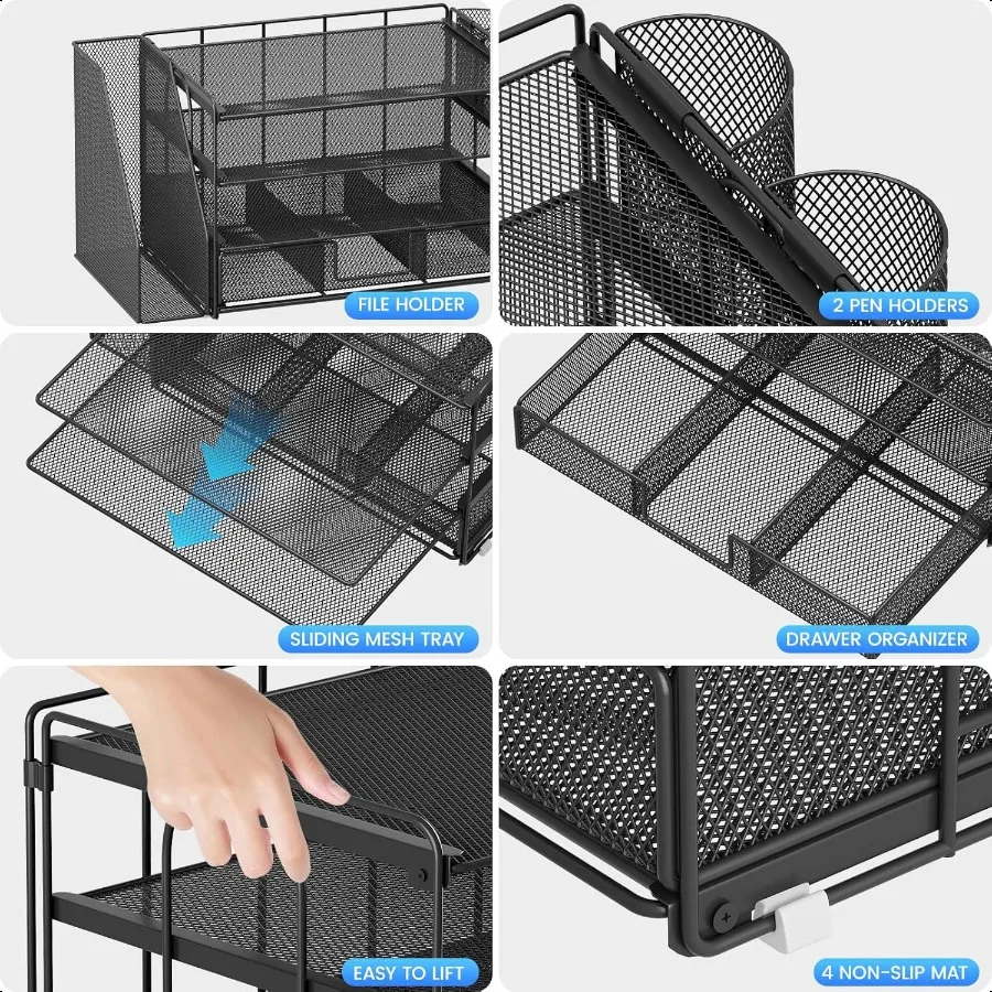 Настольные органайзеры и аксессуары Настольные аксессуары и органайзеры для рабочих мест для офисных принадлежностей Органайзер для файлов Ящик для стола Organi