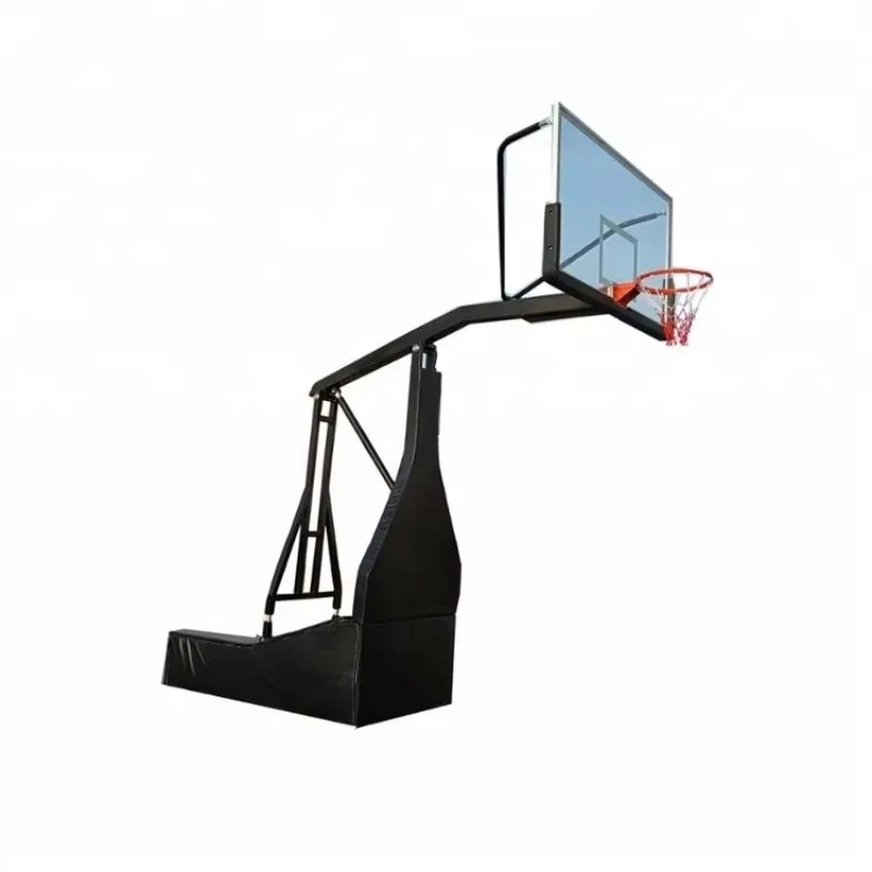 Professional-grade Black Hoop With Adjustable Height And Movable Base Suitable For Indoor/outdoor Use Schools Hot Sale