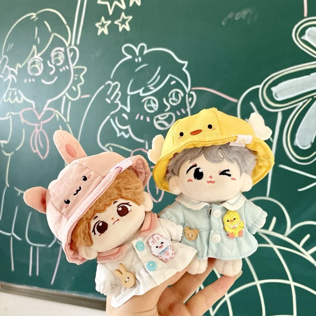 Ctue Cartoon Preppy Style Kindergarten Hat Dress 40cm Plush Doll Body Dress Up Clothes No Attribute Cosplay Kawaii Outfit Gift