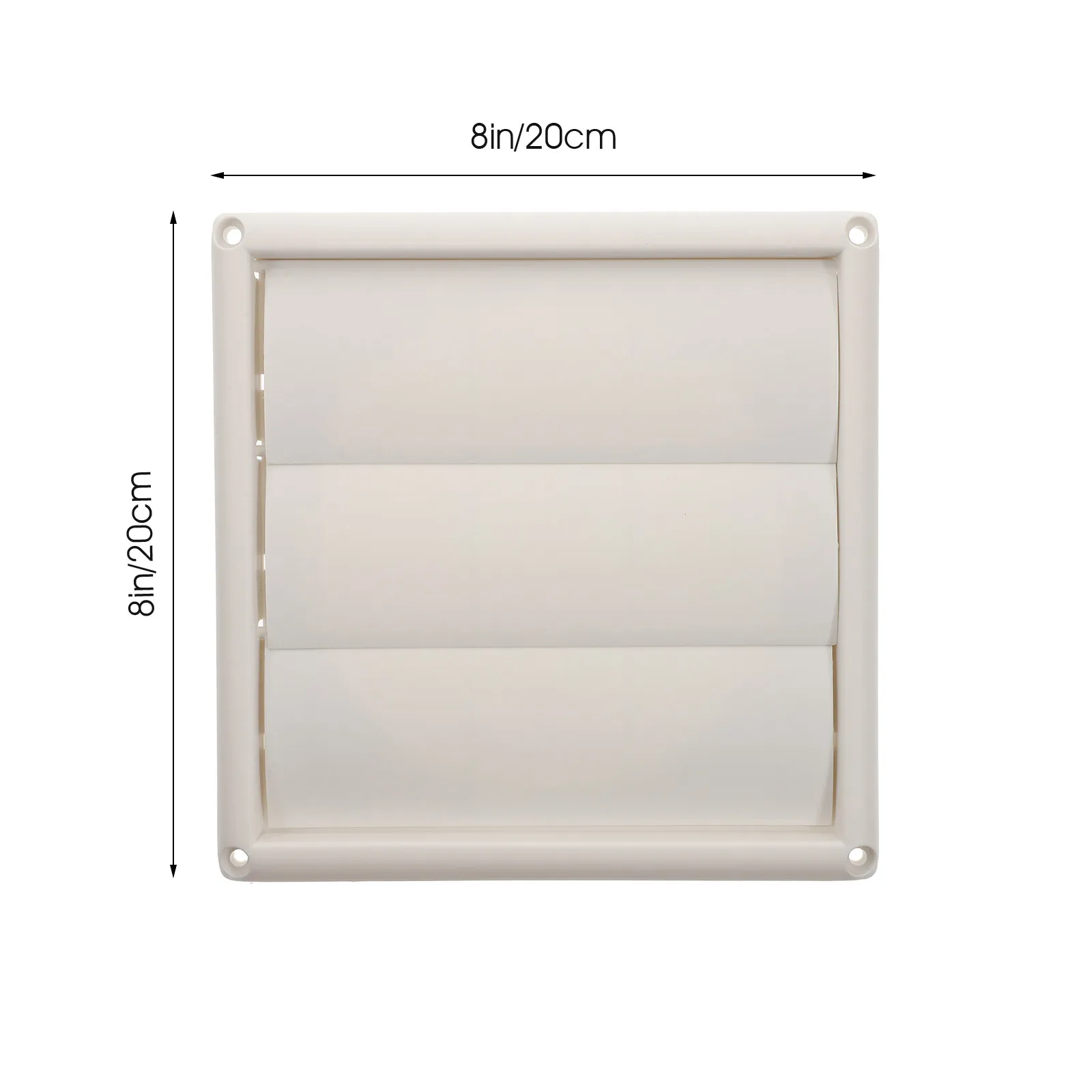 Air Conditioner Return Grille Vent Cover for Dryer Hvac Systems Air Vent Filter with 3 Movable Leaves Rain Snow Wind Protection