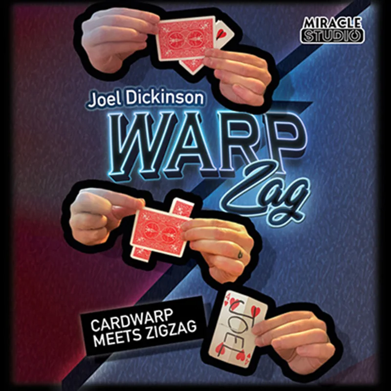 

WARPZAG by Joel Dickinson Magic Tricks Close Up Illusions Gimmick Mental Prop Classic Card Warp Signed Card Reverses Poke Magia