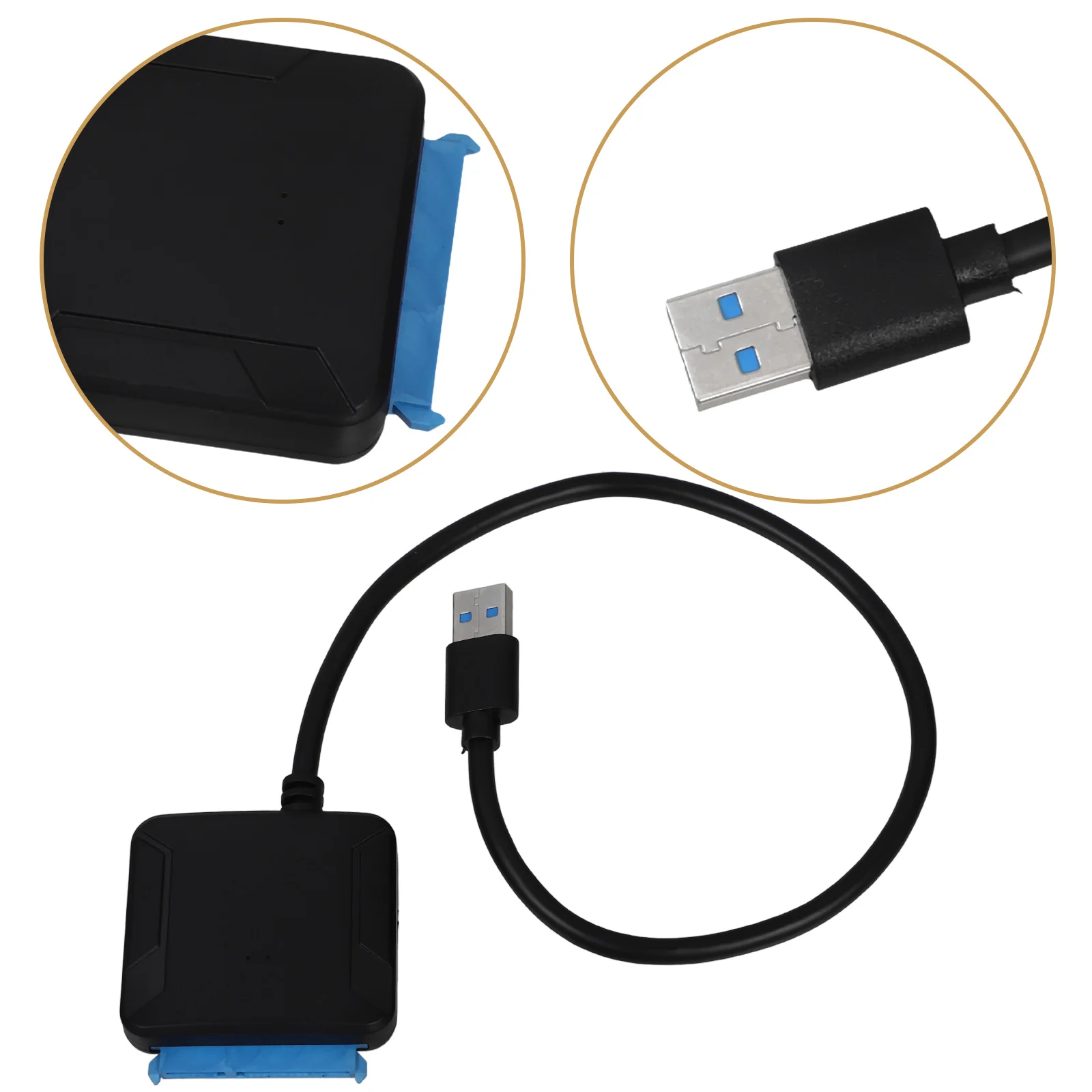 

To Usb 3.0 Cable 2.5 3.5 Inch External Hard Drive Adapter High Speed Data Transfer Storage Expansion For Laptop Black
