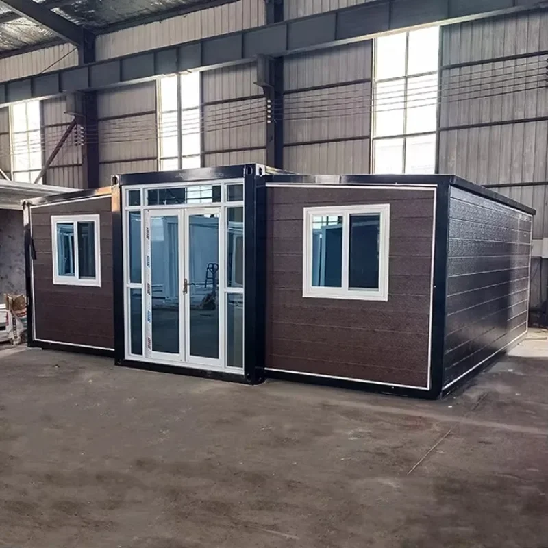 Australia Standard Steel Structure Foldable Prefabricated Villa 4 Rooms with Toilet Prefab Expandable Container House