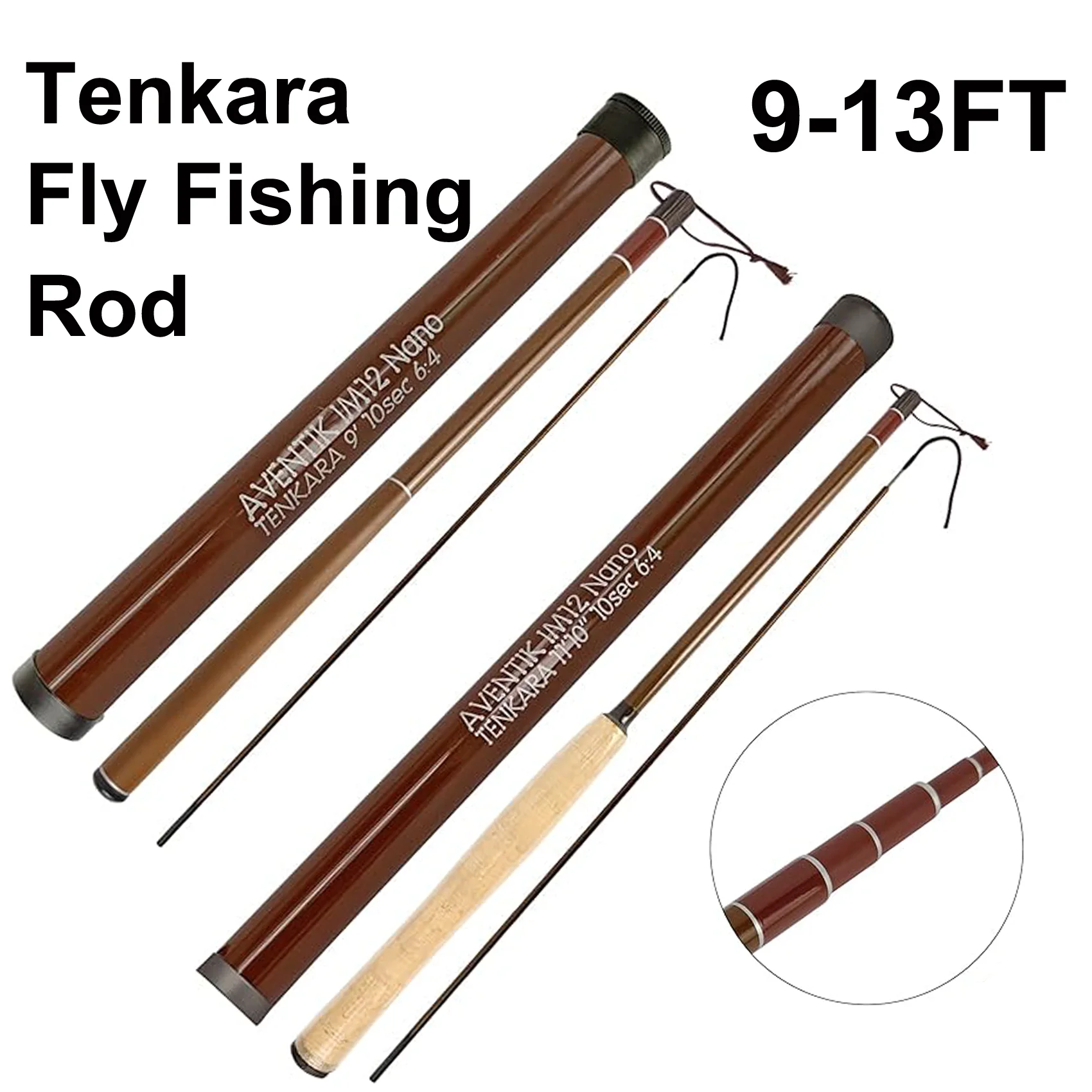 

Aventik Tenkara Fly Fishing Rod Pro 9ft to 13ft IM12 Nano 6:4 Action With Quality Carbon Tube Fly Fishing Tenkara Rod