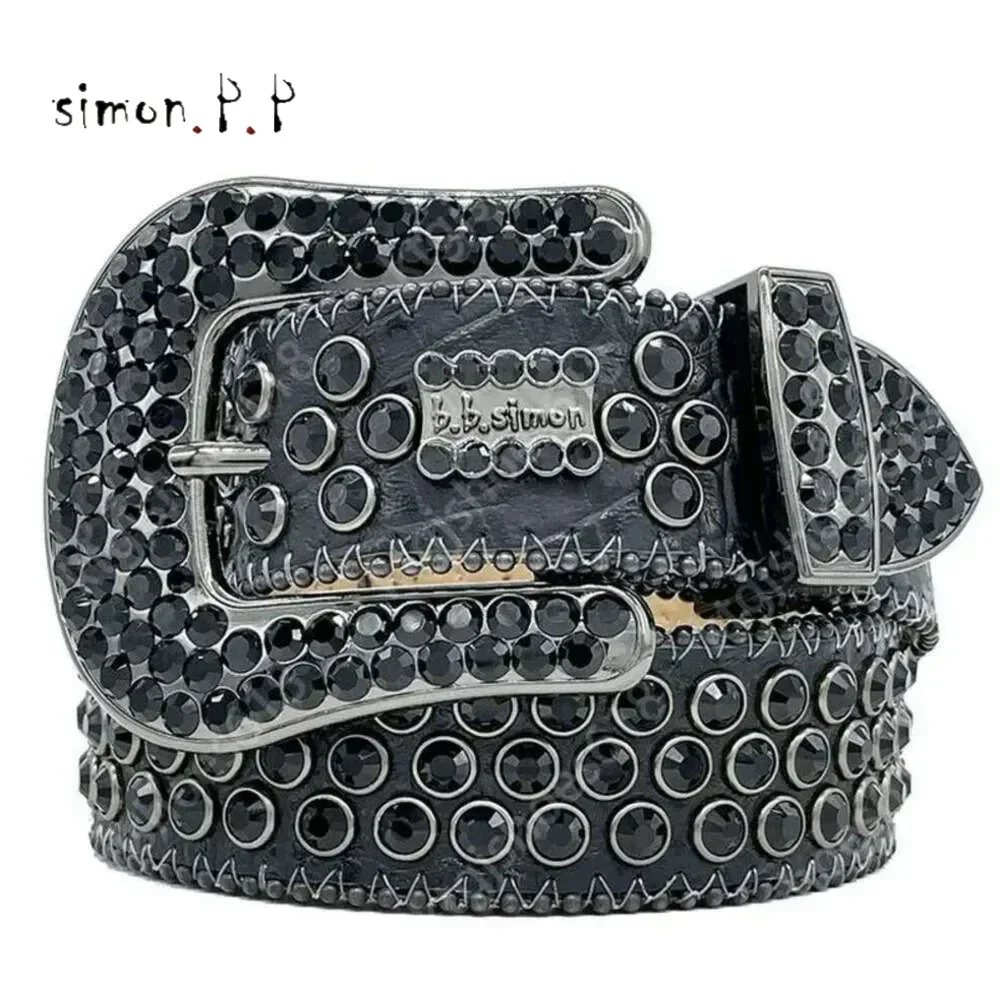 2024 Designer Belt Men Women Bb Simon Luxury Retro Needle Buckle BeltS 20 Color Crystal diamond B i 66