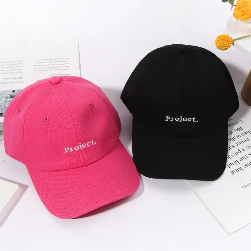 Men and Women Baseball Cap Summer New Fashion High Quality Ripped Cotton Denim Dark Pink Outdoor Sun Shade Soft Top Peaked Cap