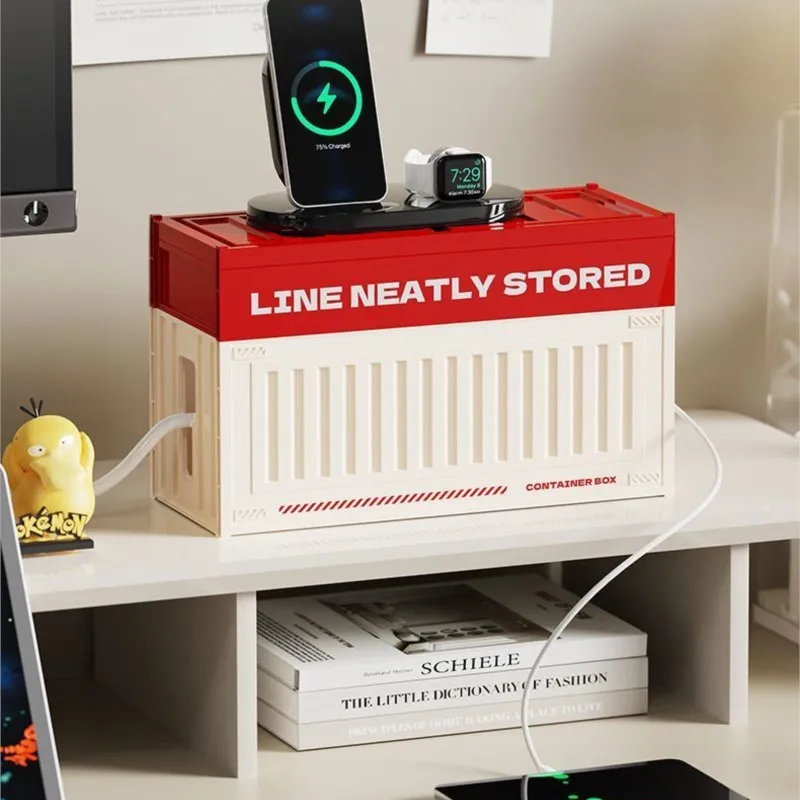 

Пластиковая крышка розетки, ящик для хранения, шнур питания, зарядное устройство, кабель для передачи данных, настольный кабельный ящик для сортировки досок, ящик для хранения ZG583