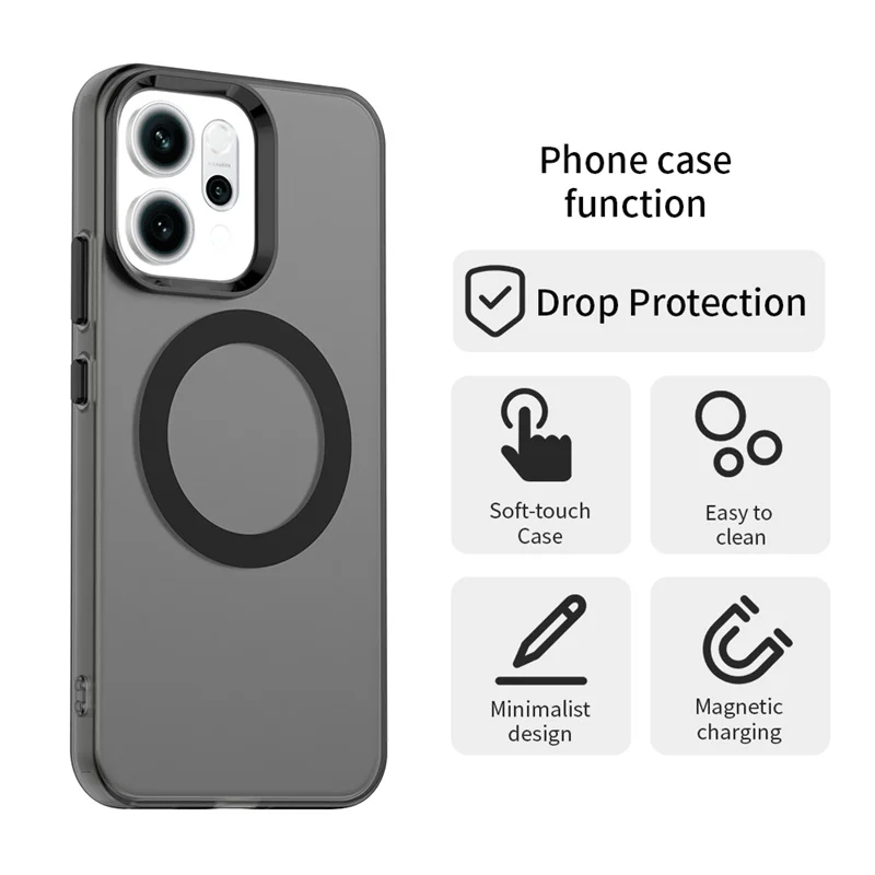 Magnetik untuk Oppo Reno14 F 5G Casing Oppo Reno14 F 5G Penutup Bumper Matte PC Magsafe Penutup Ponsel Pengisi Daya Nirkabel Oppo Reno14 F 5G
