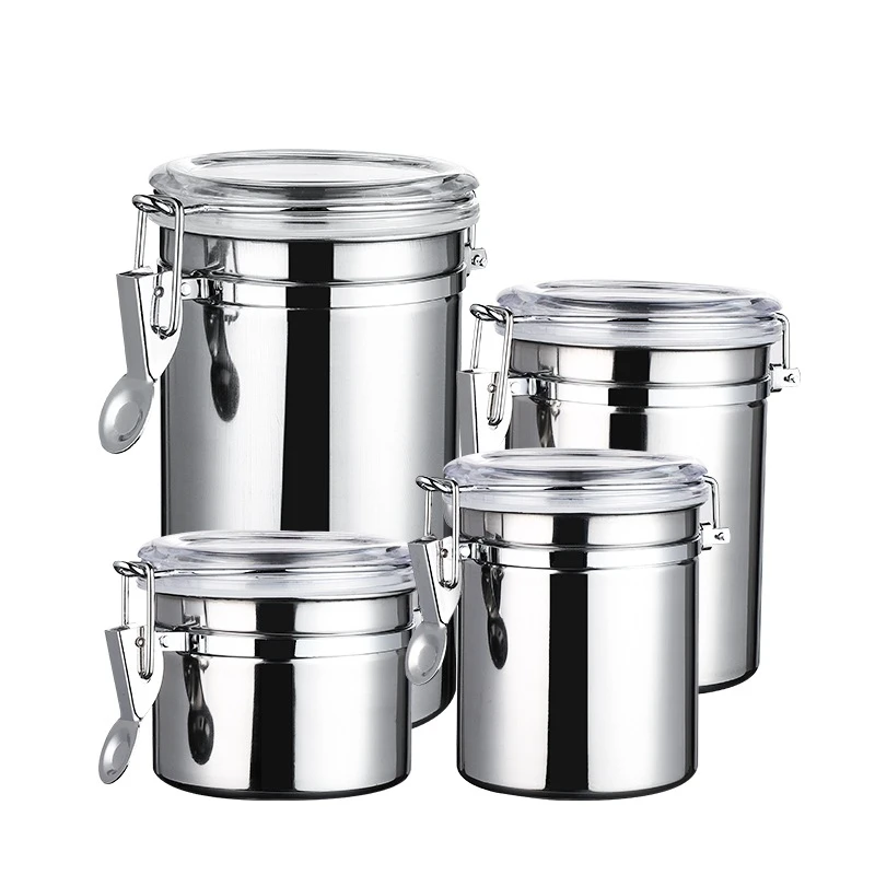 NEW-Food Sealed Can Storage Box Milk Powder Coffee Beans Tea Storage Buckle Fresh-Keeping Jar Storage Sealed Tank