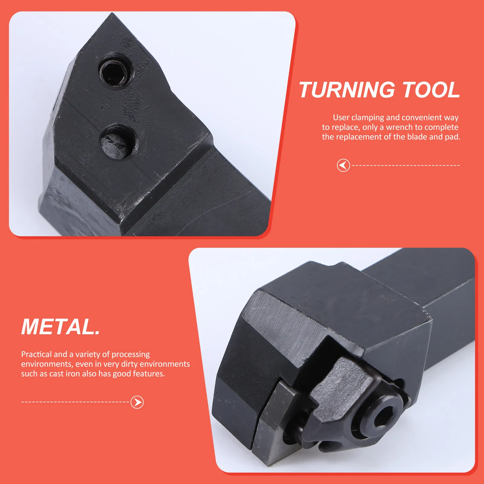 

4Pcs Lathe Turning Tool Holder Wwlnr1616h08 4 Wnmg0804 Inserts Stainless Steel Hand Tool Set Precise Clamping