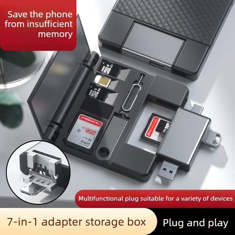 

Multi-functional OTG Card Reader Suitable for IPhone OTG Converter External USB Flash Drive SD TF Camera Universal