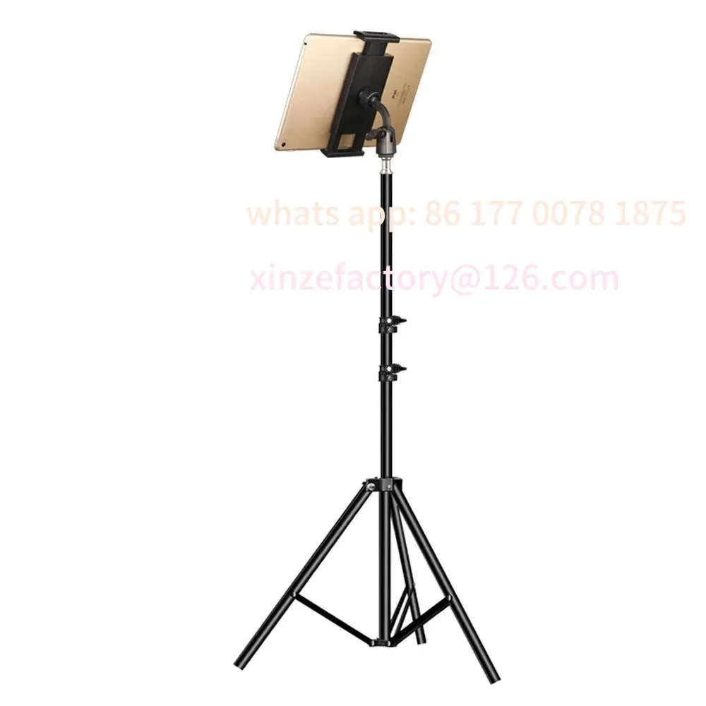 Customizable Tripod Floor Tablet Stand Adjustable Holder Mount Support