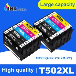 T502XL 502 502XL, Cartucho de tinta completo com chip, compatível com impressoras Epson XP5100, XP5105, WF2860, WF2865, 5100, 2860, 2865, Workforce