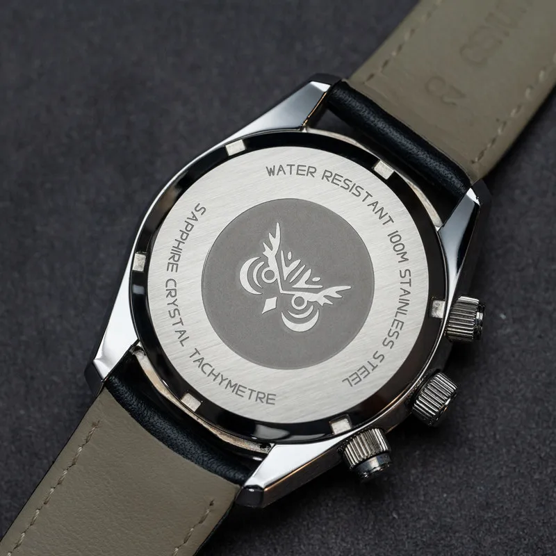 Próxima hombres cronógrafo reloj piloto relojes de cuarzo Panda reloj de pulsera militar 100M impermeable zafiro BGW-9 luminoso VK64 deporte