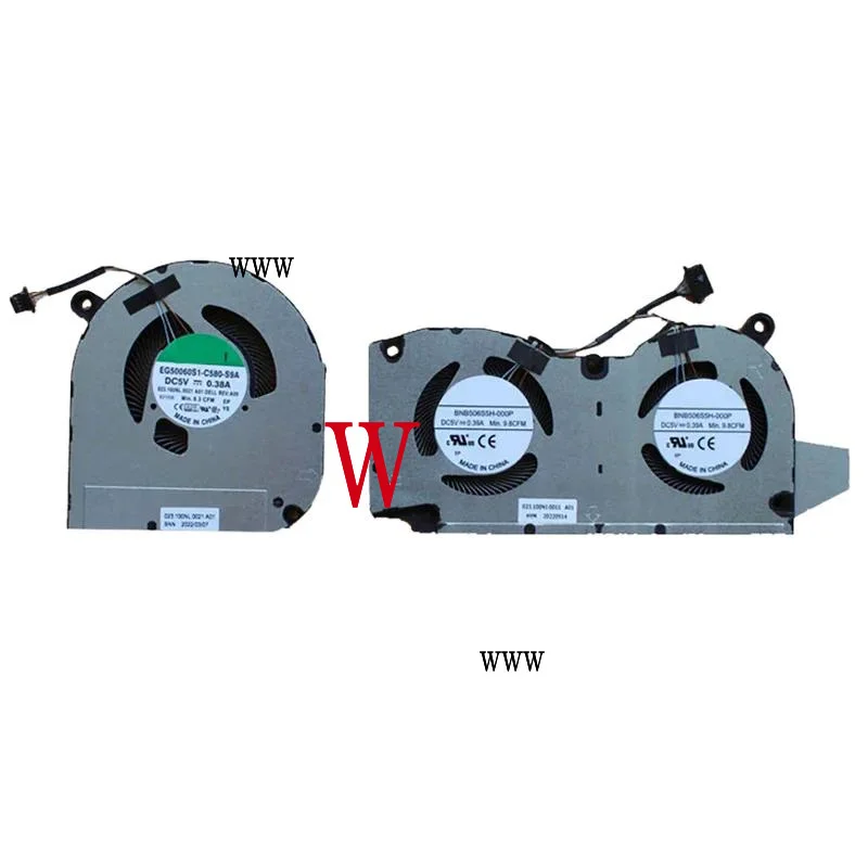 

00. 90%NEW CPU GPU Fan for Dell Inspiron 16Plus ins 16-7610 7610 0H1YC7 05CXK8 EG50060S1-C570-S9A C580-S9A BNB506S5H-000P