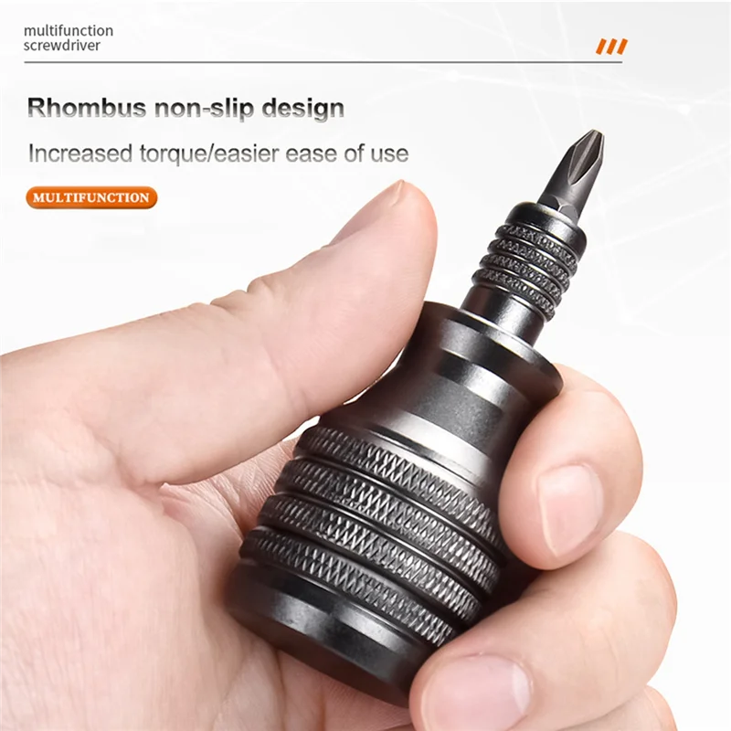 Мини-отвертка 7 в 1, титановая отвертка 1/4 дюйма, Магнитная отвертка Phillips Torx, набор наконечников для отвертки, инструменты для домашнего ремонта