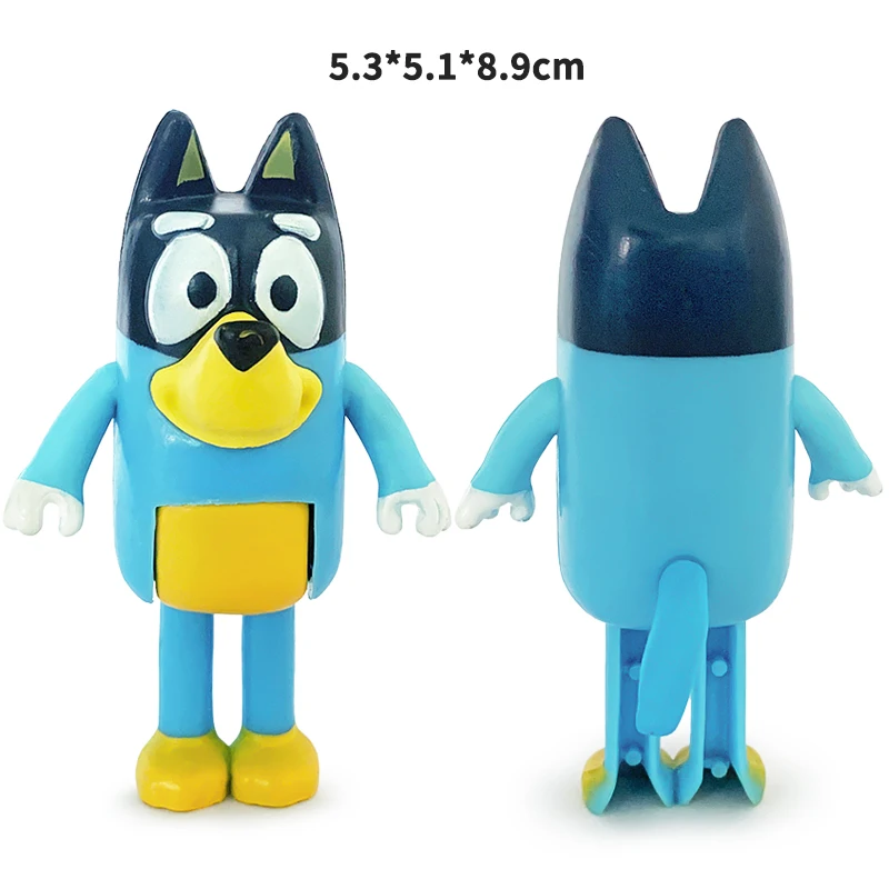 10Pcs/Set Bingo And Bluey Figures Family Figure Cartoon Anime Bluey Whole PVC Action Model Figurine Children Christmas Toys Gift