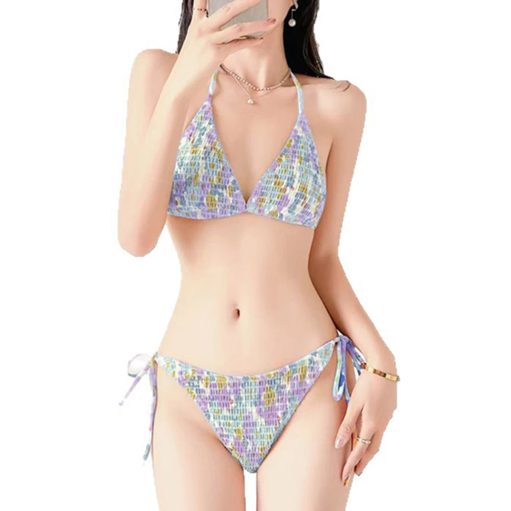 Comfortable Adjustable Bikini Casual Cover-up Floral Bikini Set Adjustable Straps Comfortable Fit Long-lasting Use