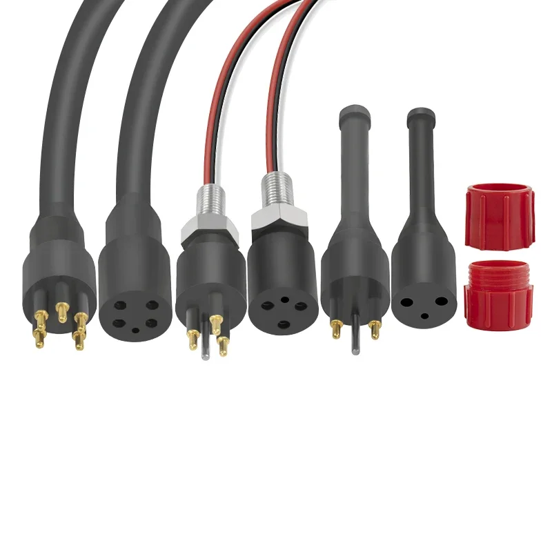 Underwater Circular Series 2/3/4/5 Pins Subsea Male Female Inline Plug Socket Bulkhead Connector