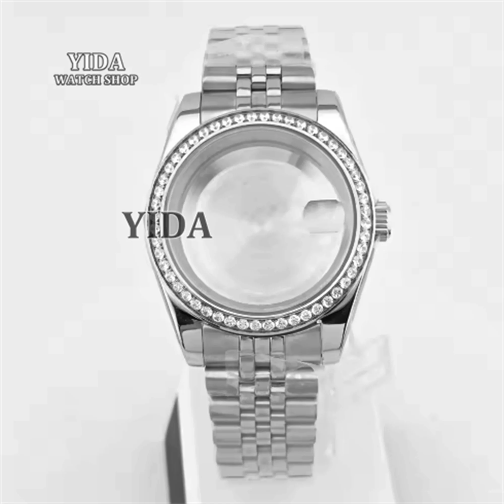 Datejust NH35 Case Diamonds Jubilee Band 36MM/39MM Sapphire Glass 316L Stainless Steel MOD Parts for NH36 Movement Repair Tools