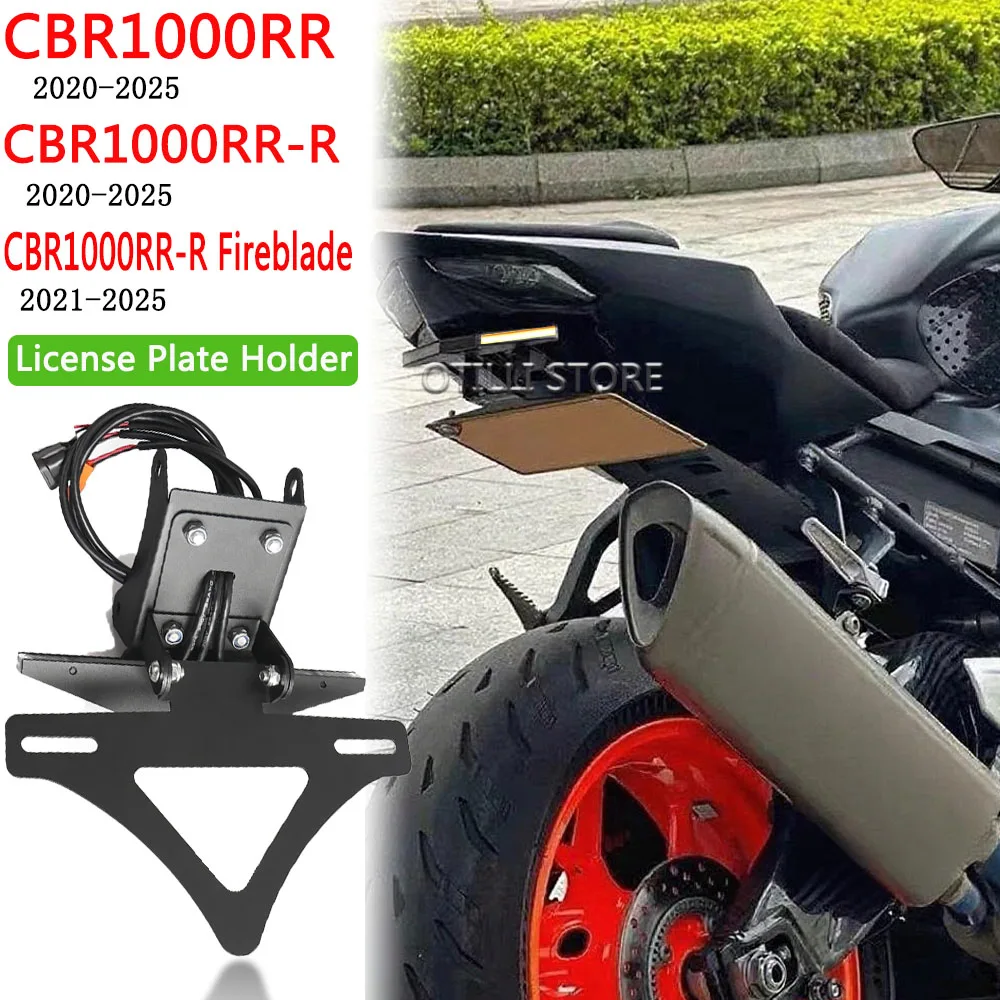 

For Honda CBR1000RR-R CBR 1000RR 2020-2025 CBR Motorcycle Rear Tail Tidy Fender Rear Tail Bracket License Plate Holder With Ligh