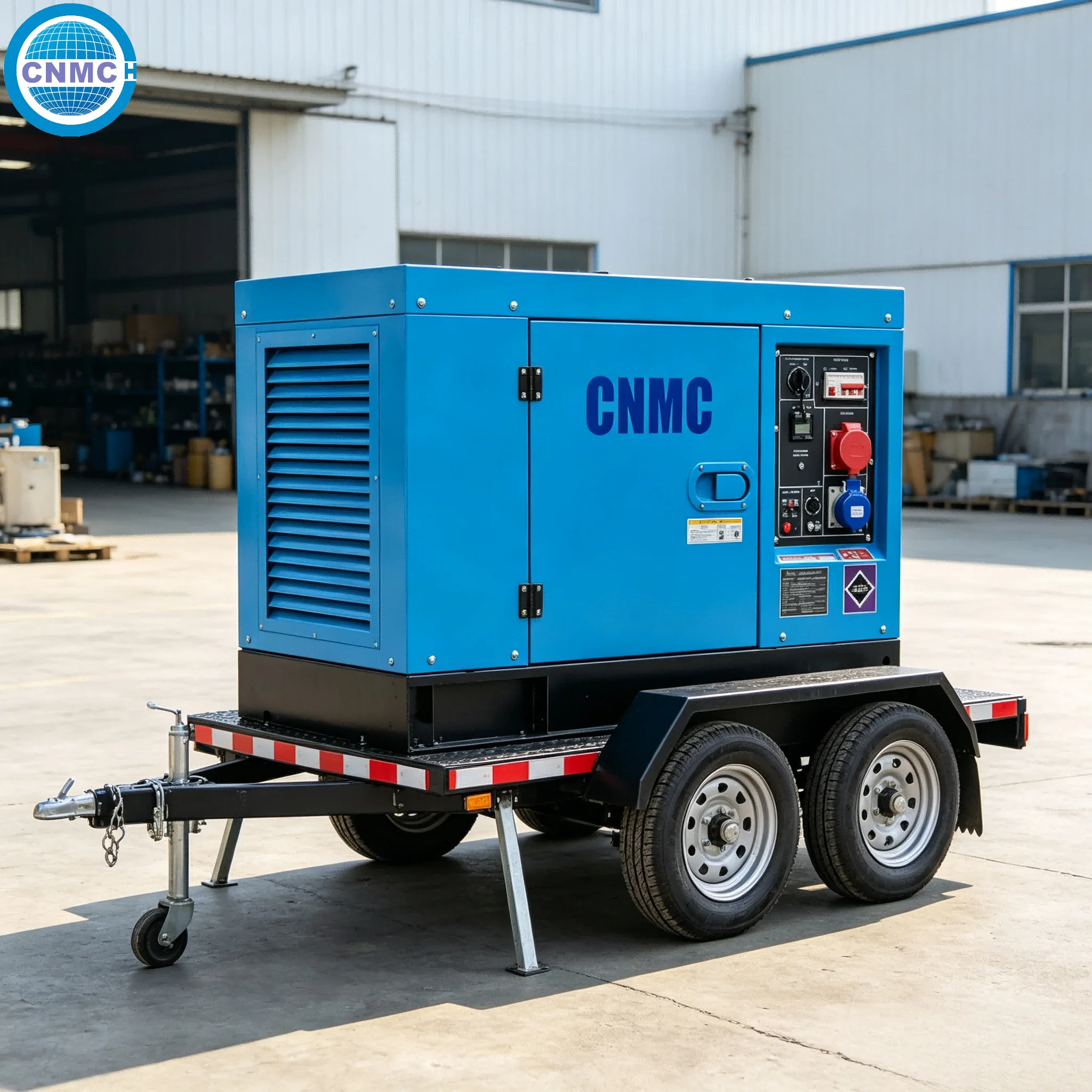 CNMC 7.5KW 9KW 10KW 12KW 15KW Trailer Type Silent Diesel Generators 50HZ 60HZ Electricity Generator CE Certified Made In China
