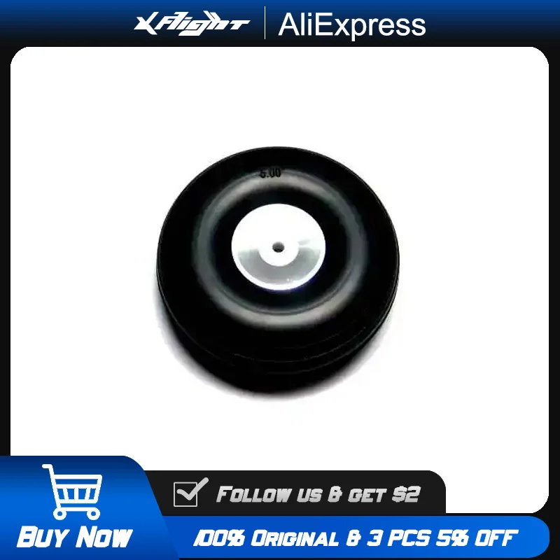 

2.0"-5.0" Rubber Tires with Aluminum Hub for RC Airplane Simulation Lightweight Wheels Warbird Glider Model Aircraft Accessories
