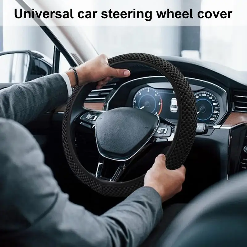 Steering Wheel Covers For Cars Anti-Slip Auto Protector Decorative Mesh Sweat-Absorbent Breathable Steering Wheel Wraps For