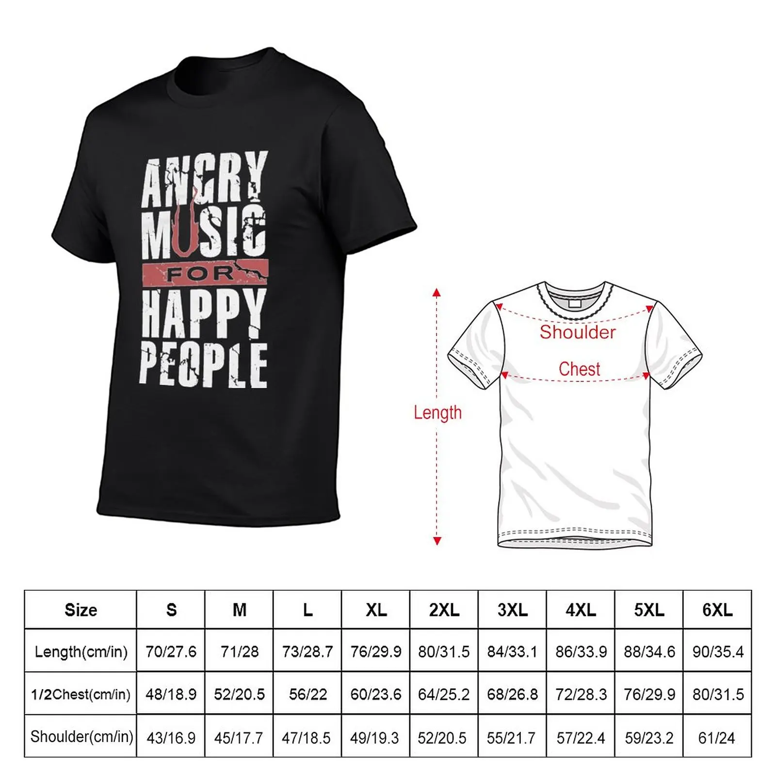 New Angry Music for Happy People T-Shirt quick drying shirt cute tops tees quick drying t-shirt plain white t shirts men