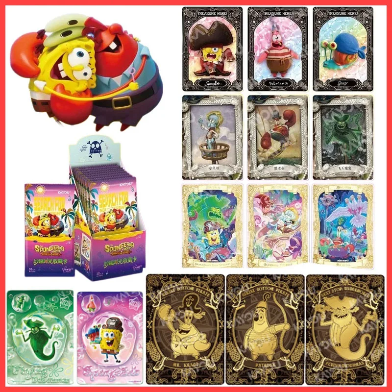KAYOU Paquete de Tarjetas Originales de Bob Esponja: Diversión en Pareja, ¡Cruza las Olas Juntos! ‌   Tarjeta Coleccionable de Película de Animación, Juguete de Regalo