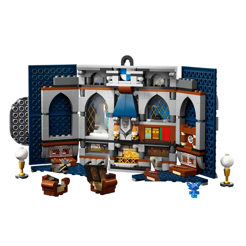 บล็อกตัวต่อโรงเรียนเวทมนตร์ รุ่นเรเวนคลอ ของสะสม ของเล่นตัวต่อสำหรับเด็ก ของขวัญวันหยุด