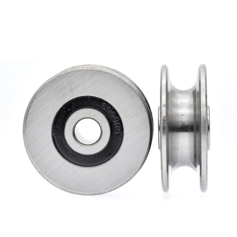 1pcs 8*40*14mm U grooved concave wheel bearing wheel/crane/pulley/guide wheel, for 8 mm diameter wire rope/guide rail